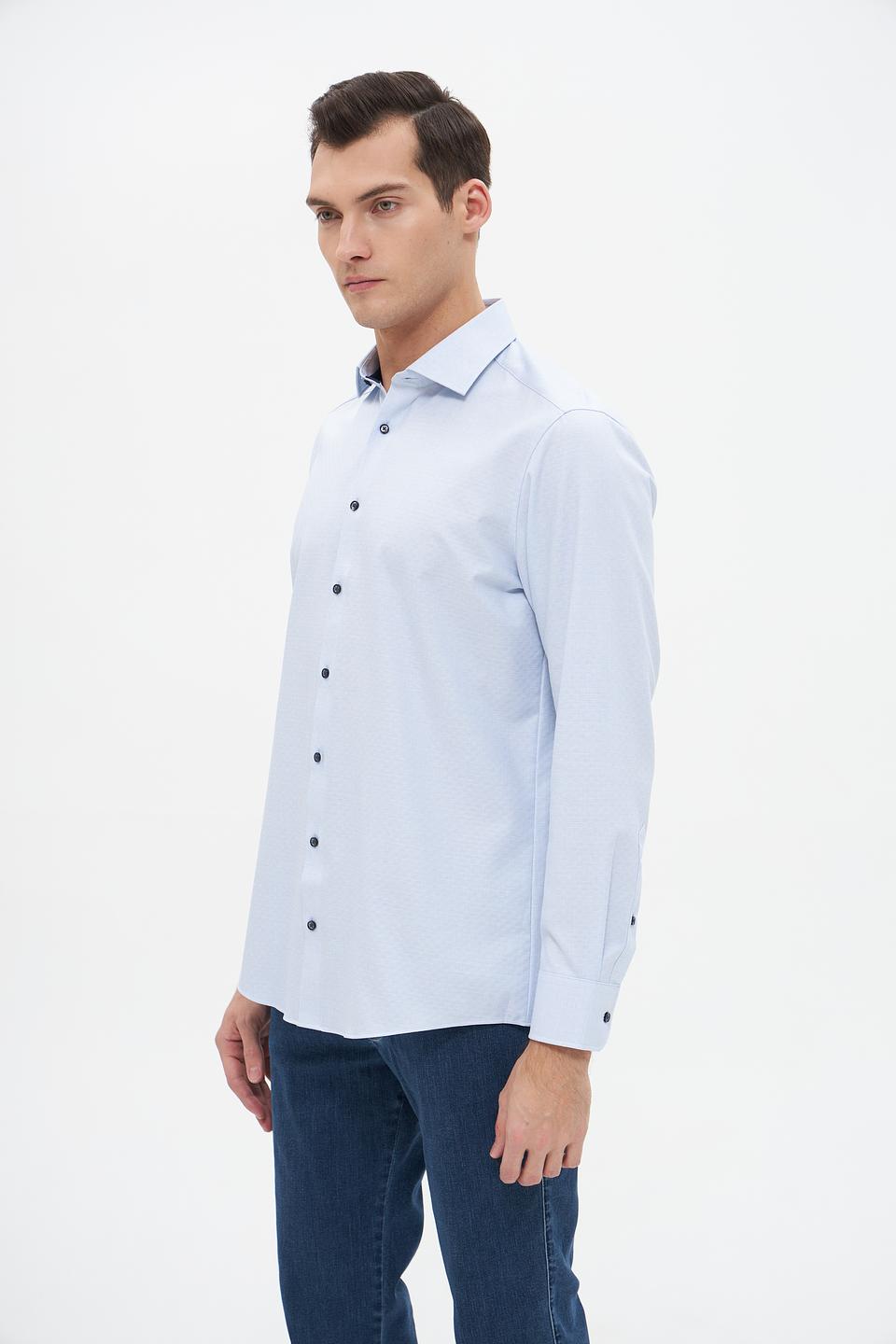 Рубашка Venti мужская голубая приталенная
