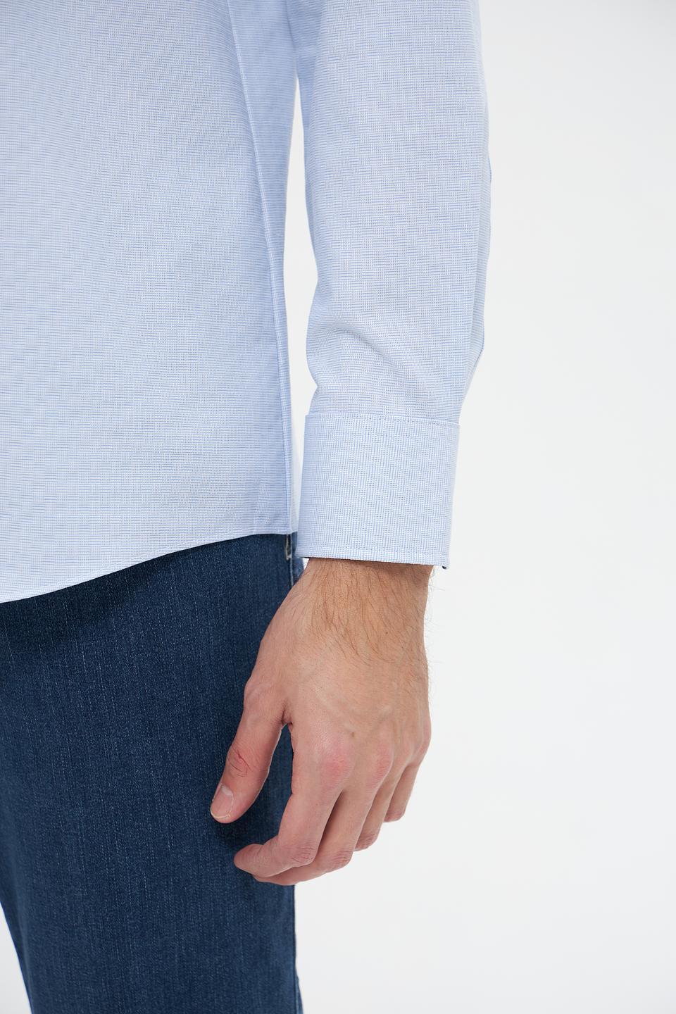 Рубашка Venti мужская голубая приталенная