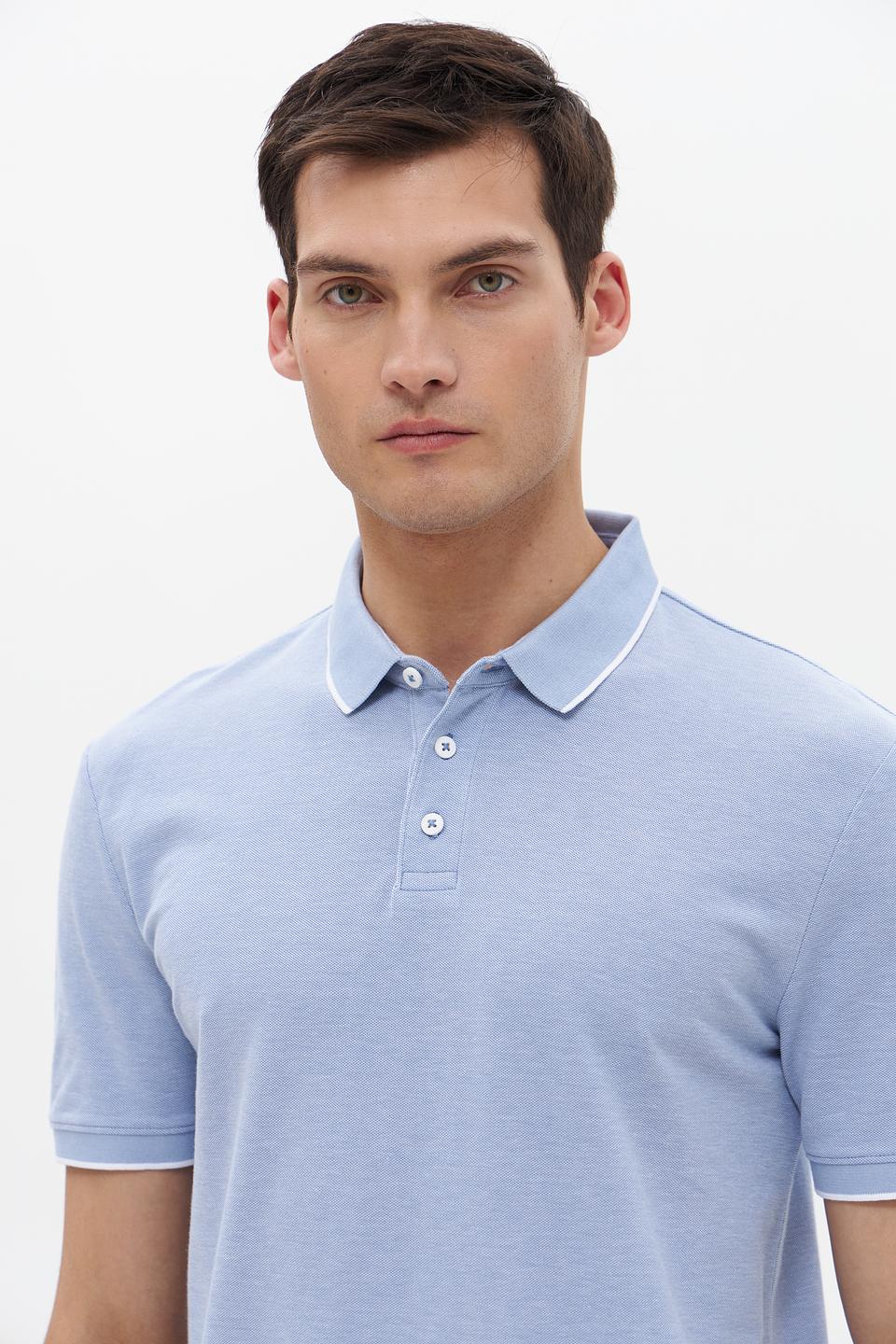 Поло Tom Tailor denim голубое