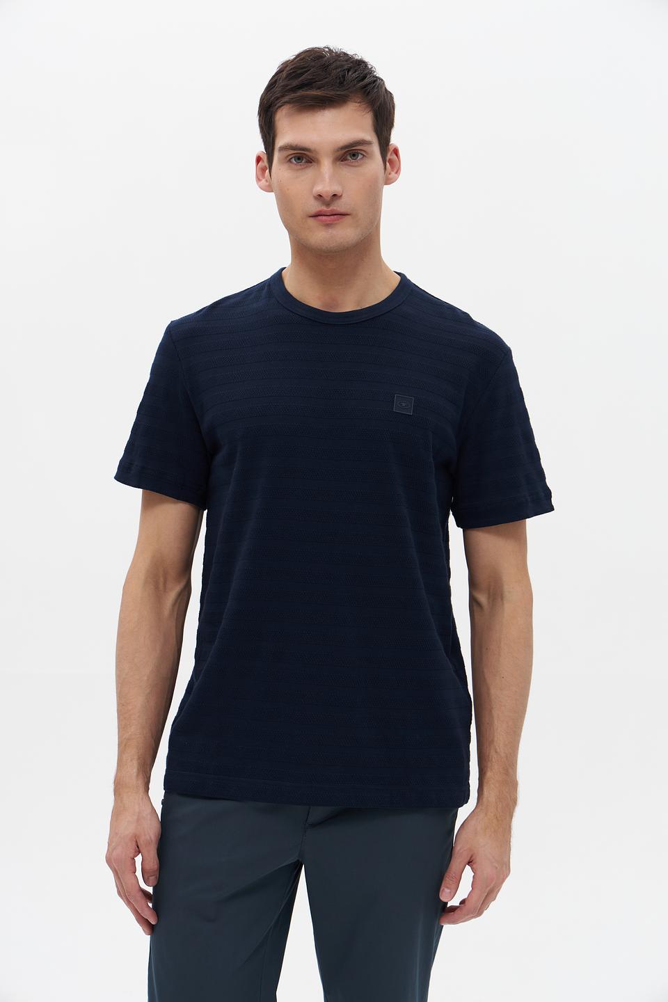 Футболка Tom Tailor полоска тёмно-синяя