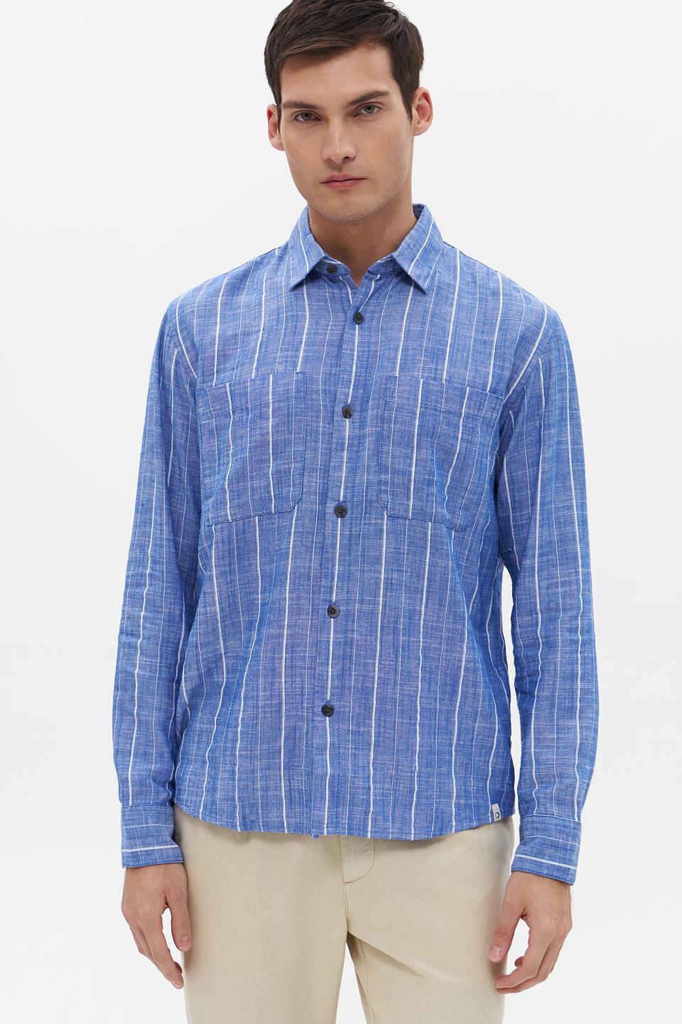 Рубашка Tom Tailor denim голубая