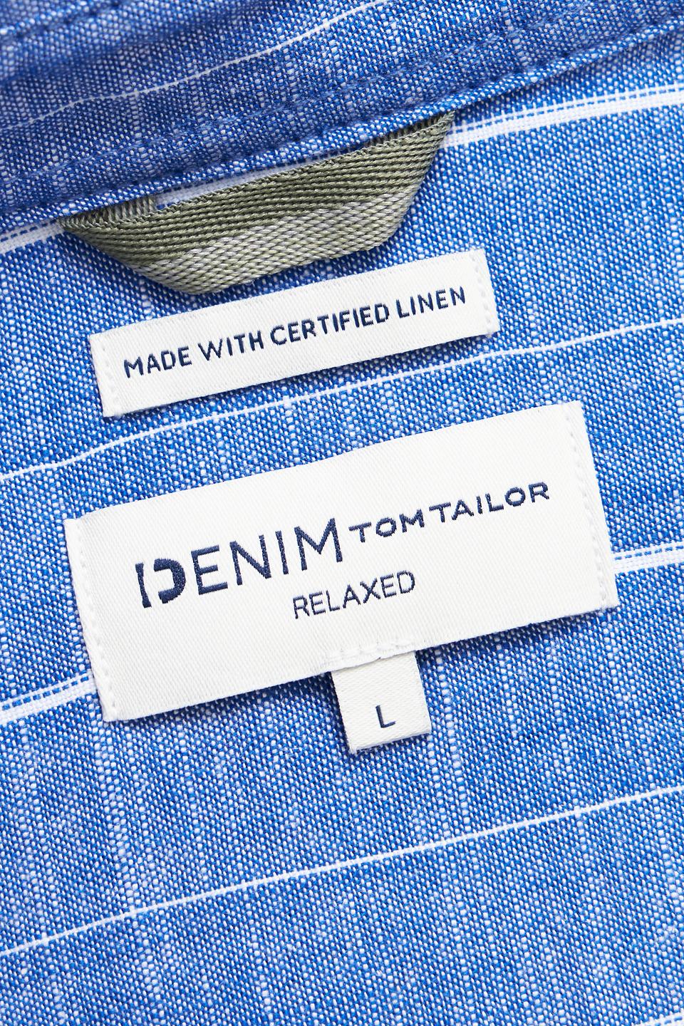 Рубашка Tom Tailor denim голубая
