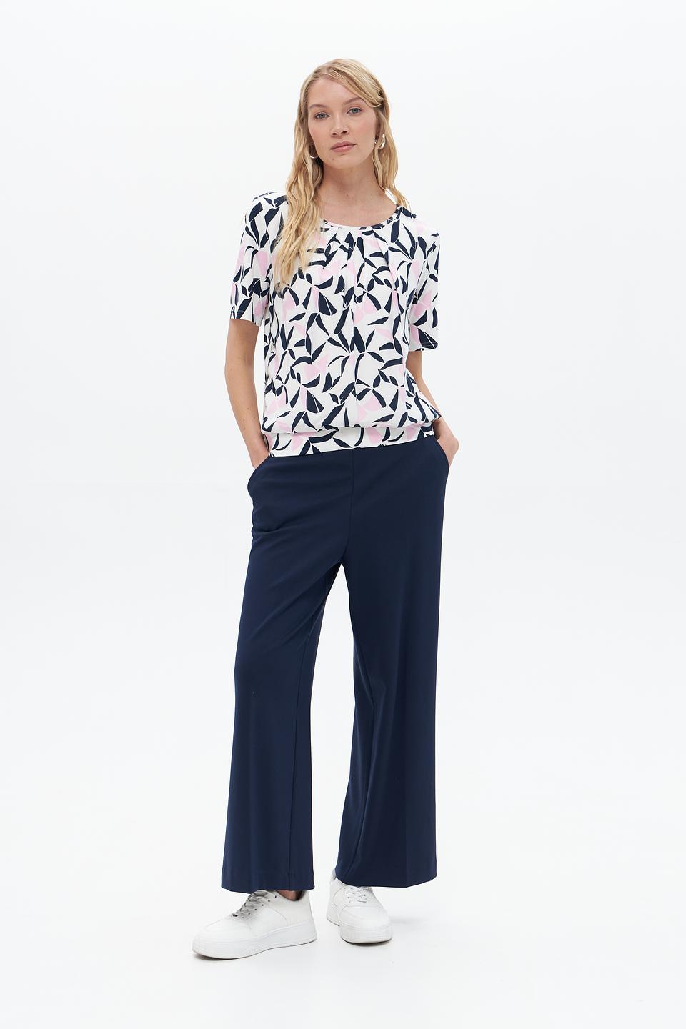 Брюки палаццо MORE and MORE синие