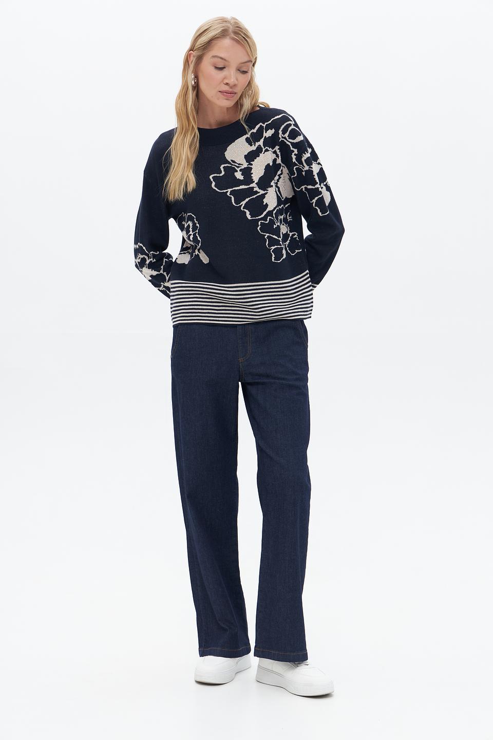 Джинсы прямые MORE and MORE синие