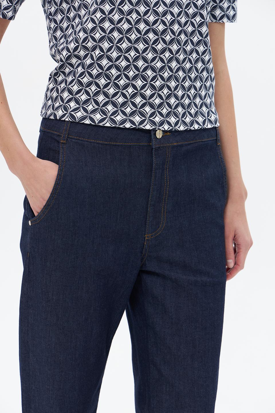 Джинсы прямые MORE and MORE синие