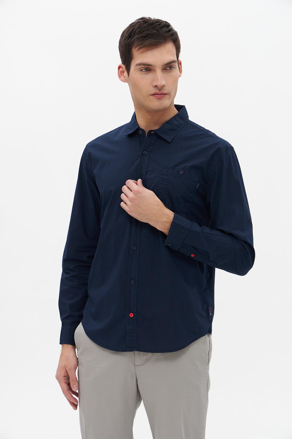 Рубашка Time Zone мужская синяя