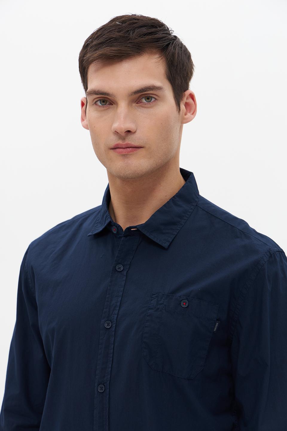 Рубашка Time Zone мужская синяя