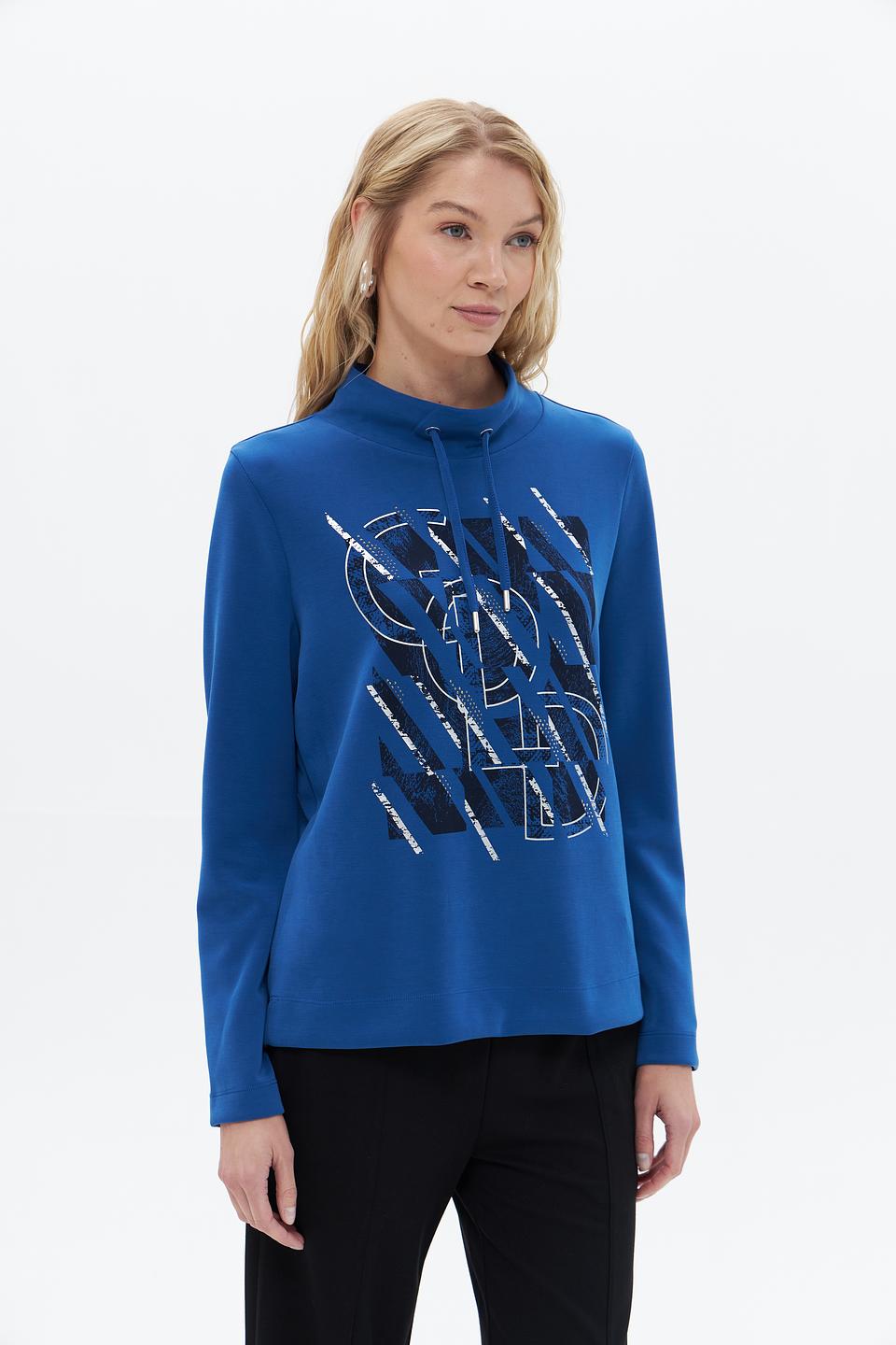 Пуловер Gerry Weber с принтом синий