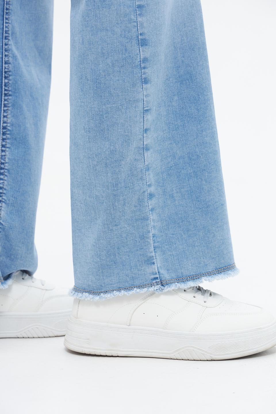 Джинсы ZRS клеш голубые