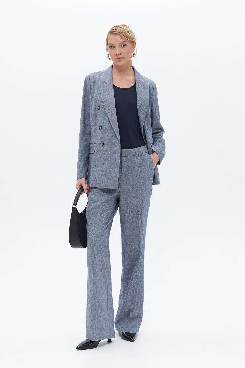 Брюки клёш Oui серые