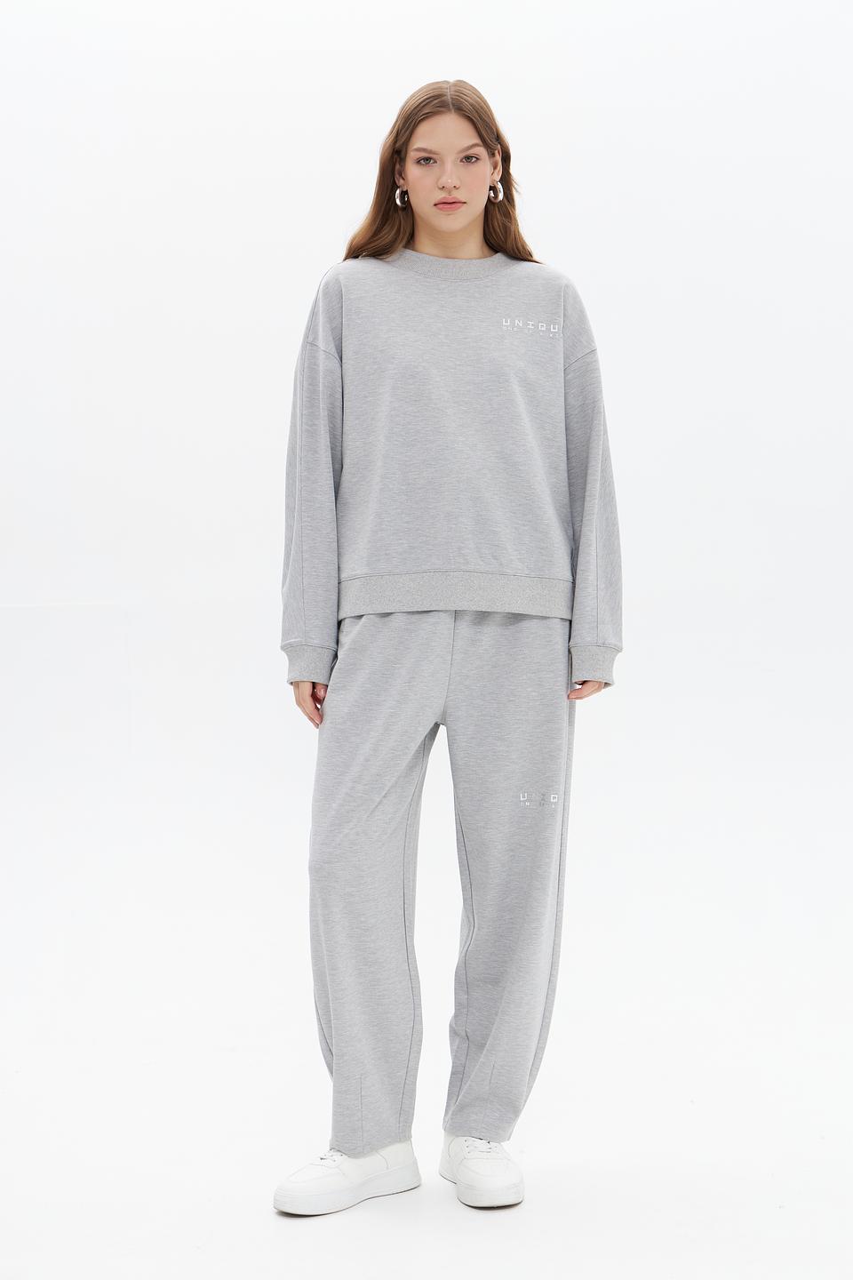 Пуловер UNQ серый оверсайз