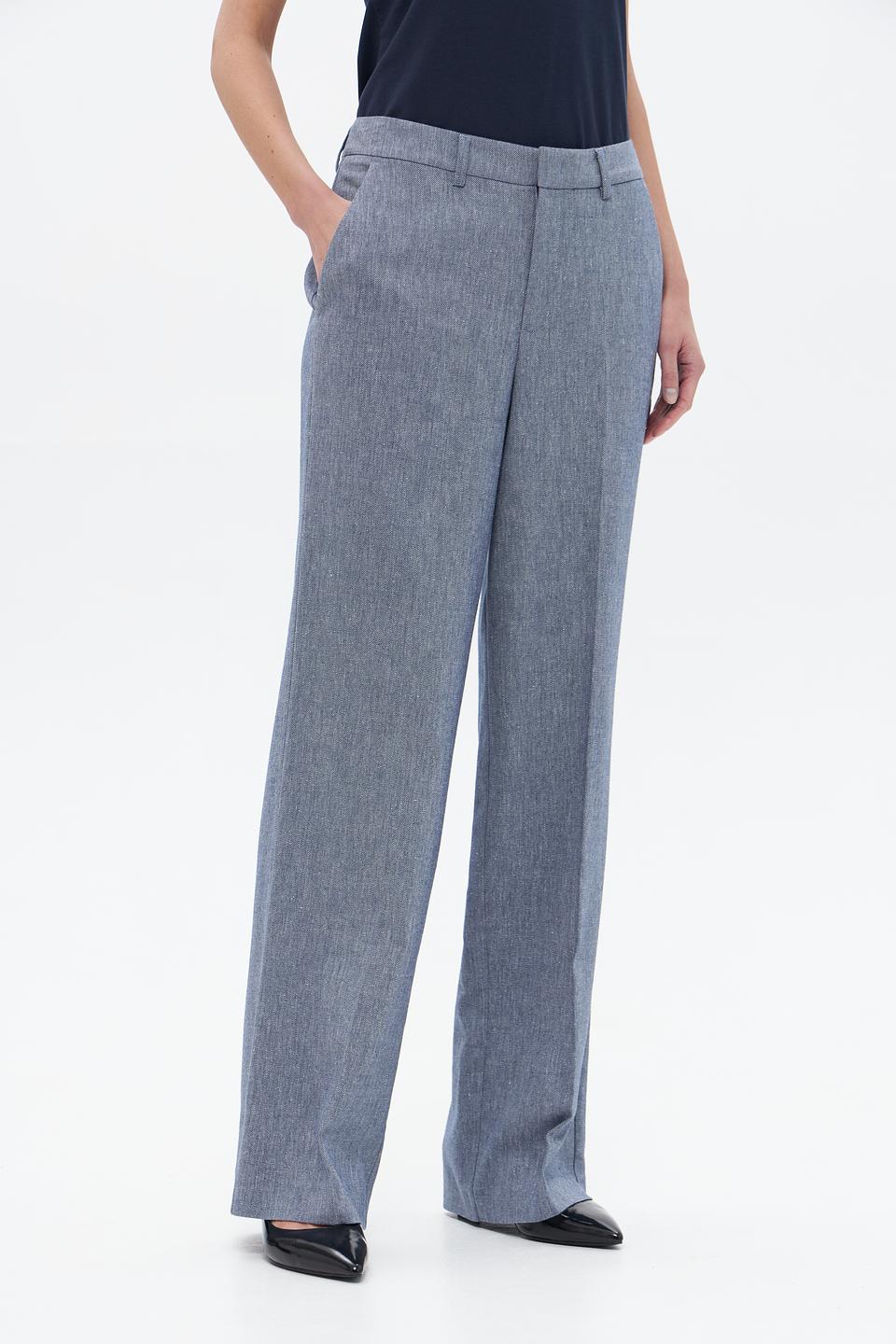 Брюки клёш Oui серые