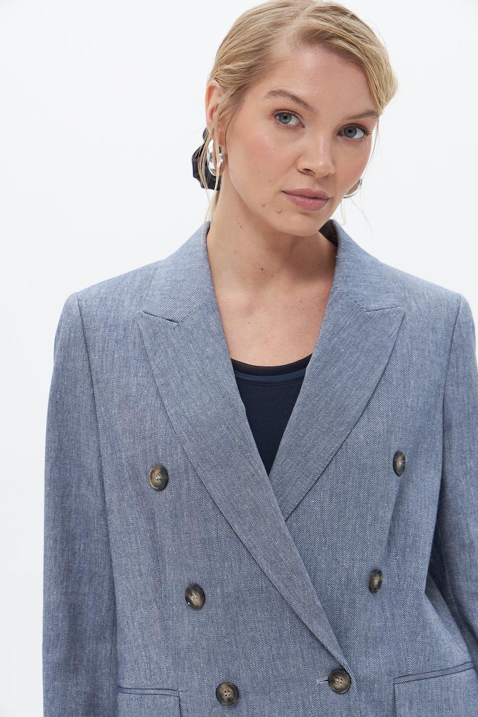 Жакет Oui приталенный серый