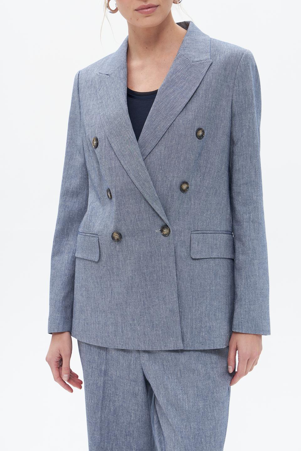 Жакет Oui приталенный серый