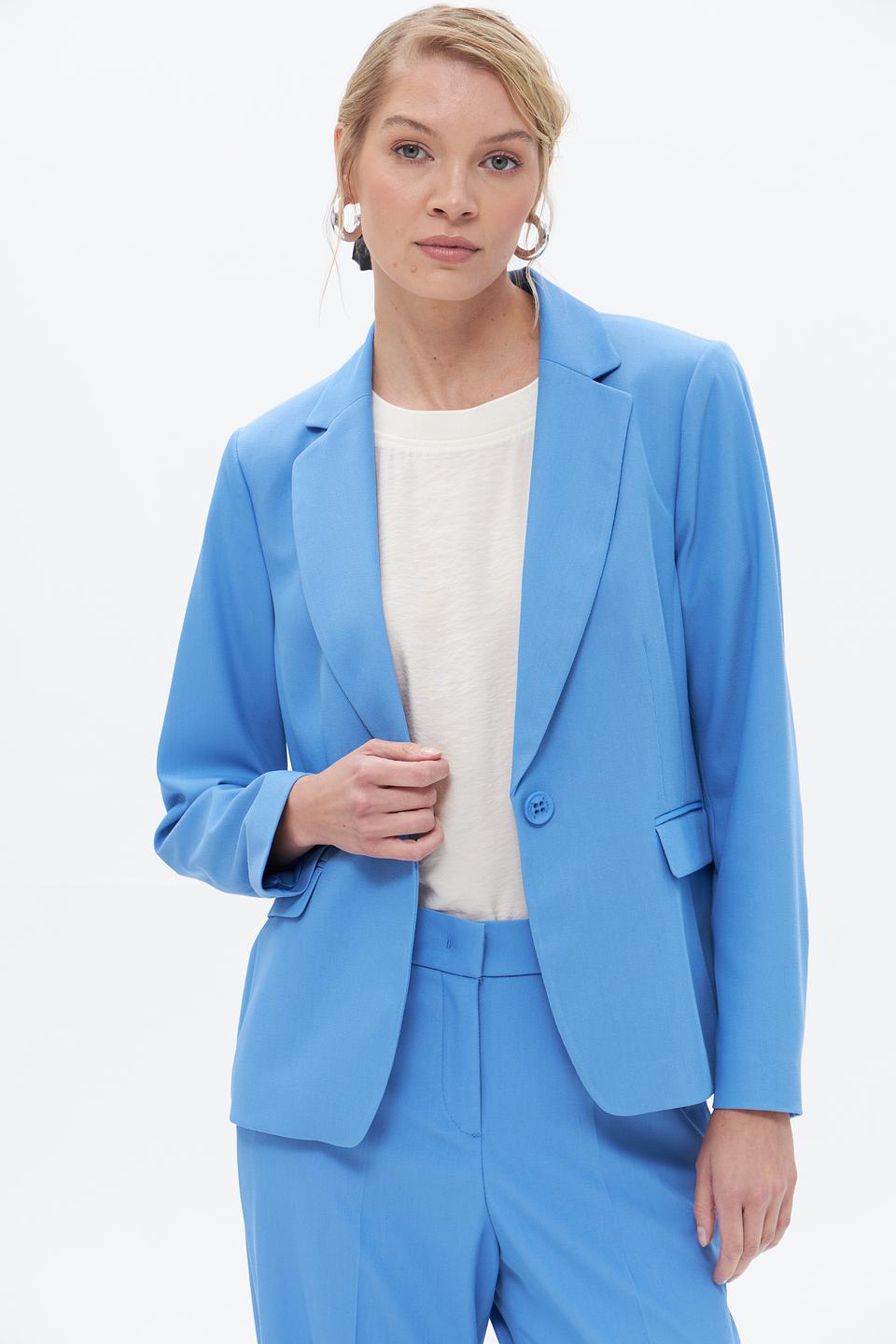 Жакет Bianca голубой приталенный