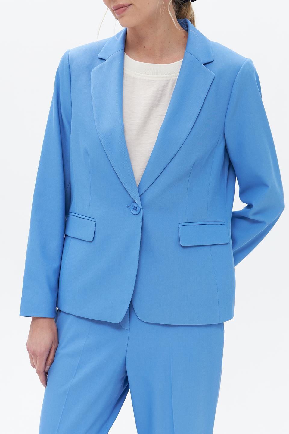 Жакет Bianca голубой приталенный