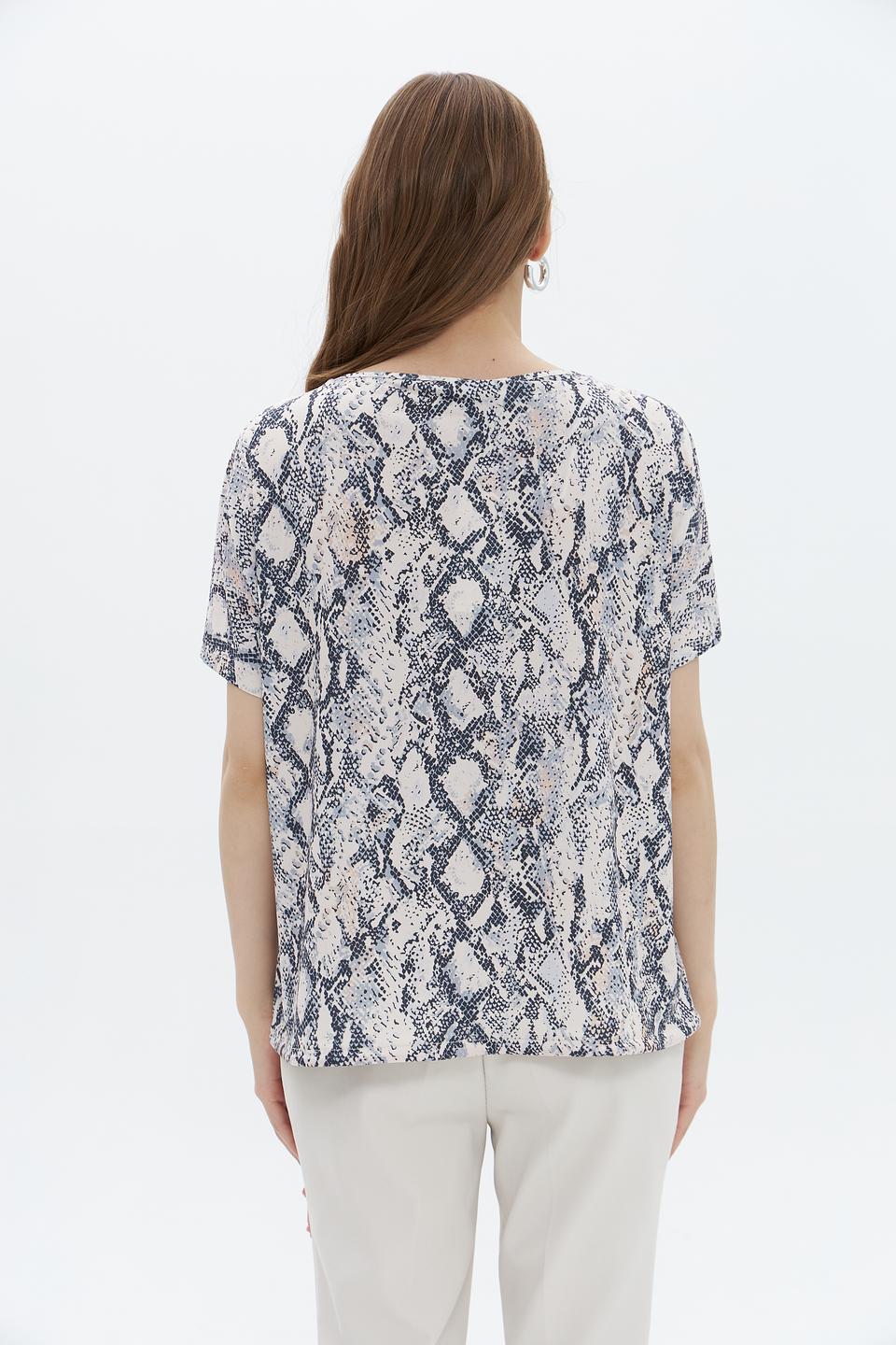 Блуза Oui с принтом reptile