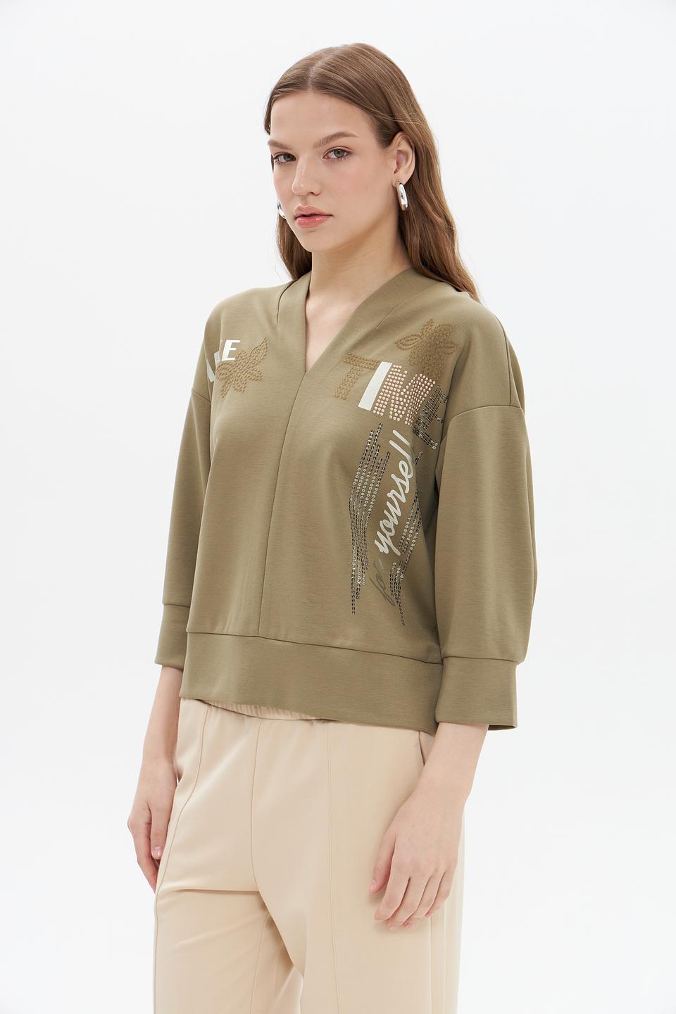 Пуловер Betty Barclay оливковый