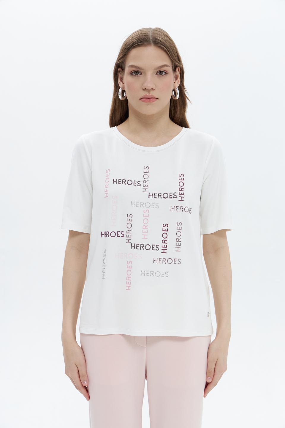 Футболка Monari с принтом Heroes белый