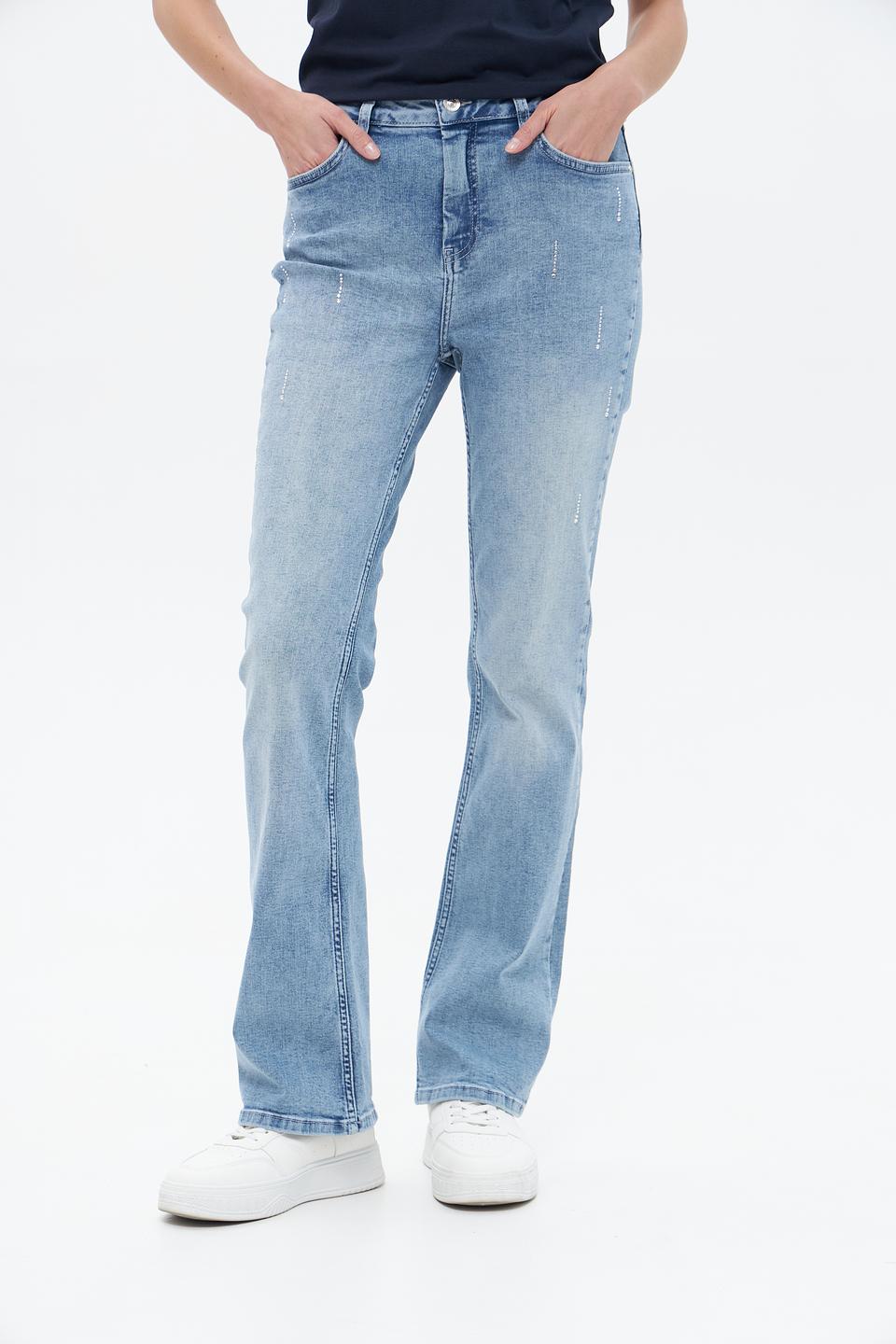 Джинсы Monari с вышивкой голубые