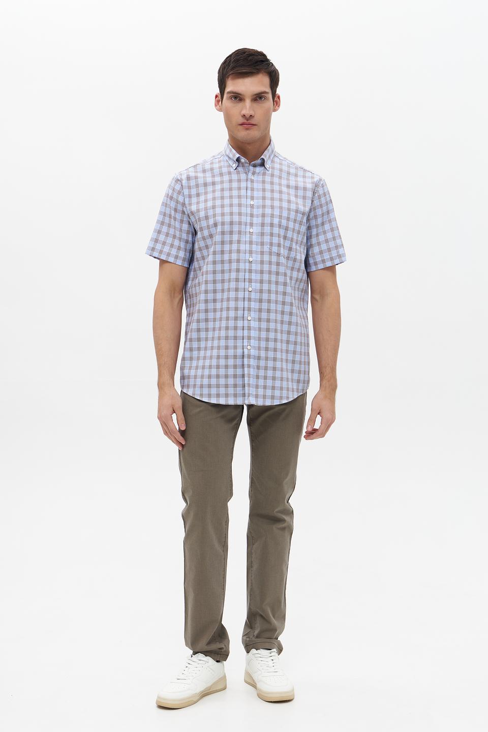 Рубашка кр-рукав Seidensticker в клетку