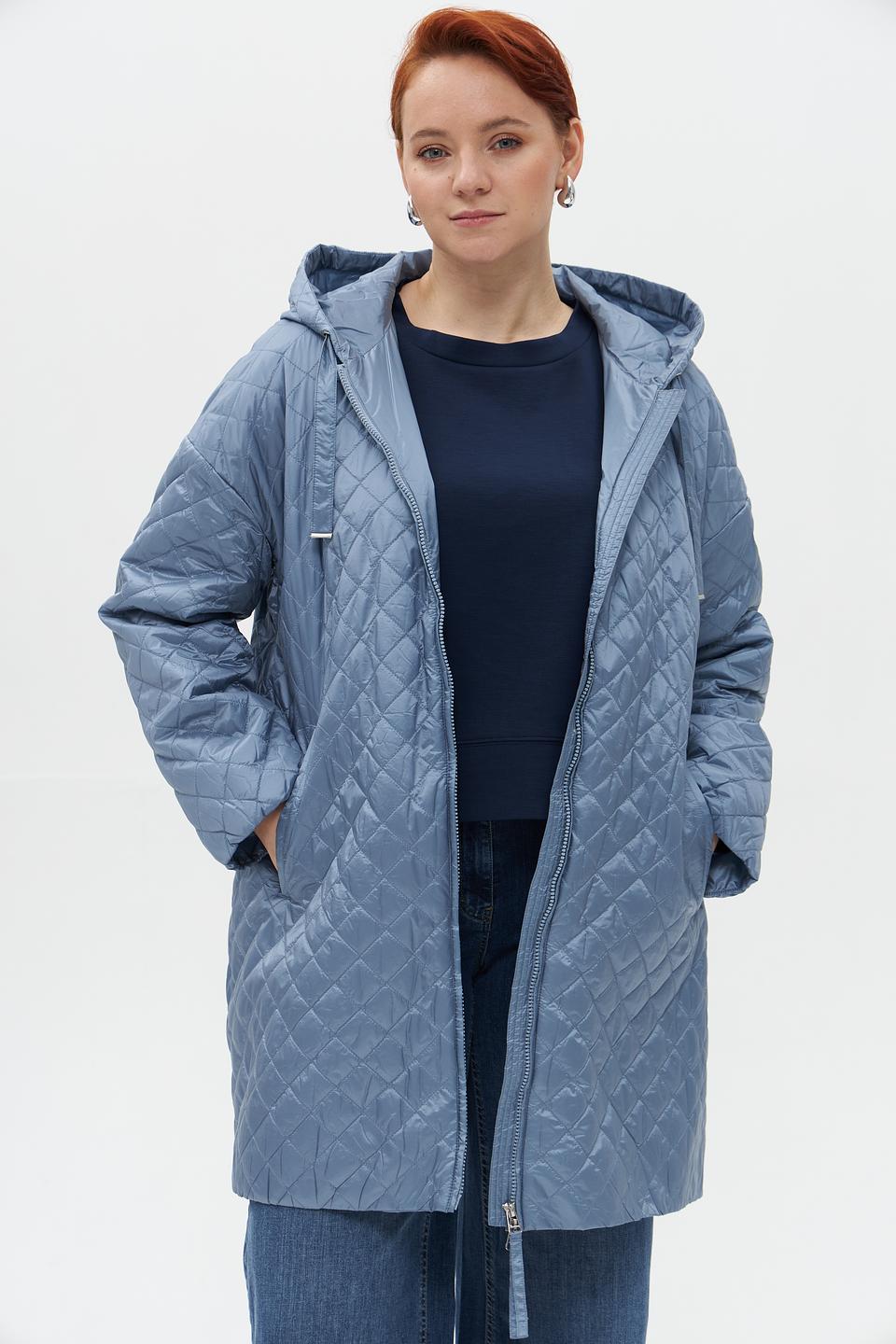 Пальто Baronia стеганое голубое
