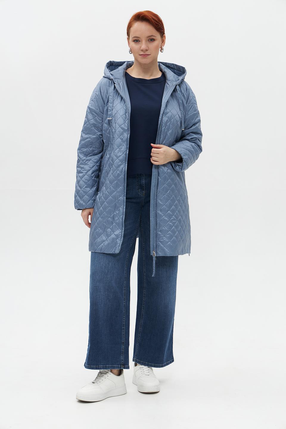Пальто Baronia стеганое голубое