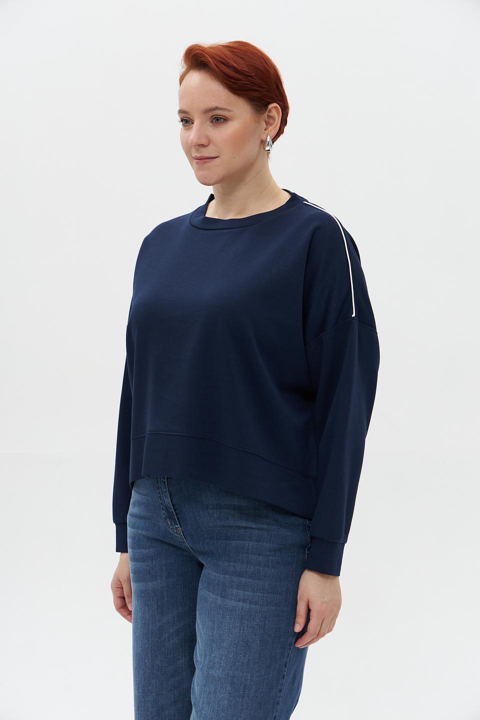 Пуловер Catnoir тёмно-синий с полосками