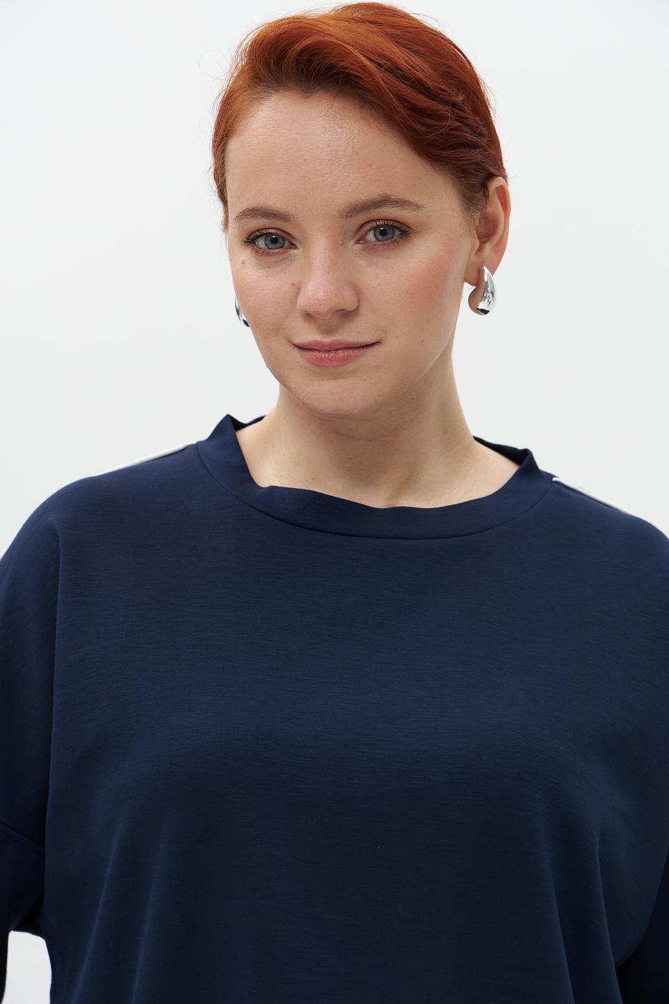 Пуловер Catnoir тёмно-синий с полосками