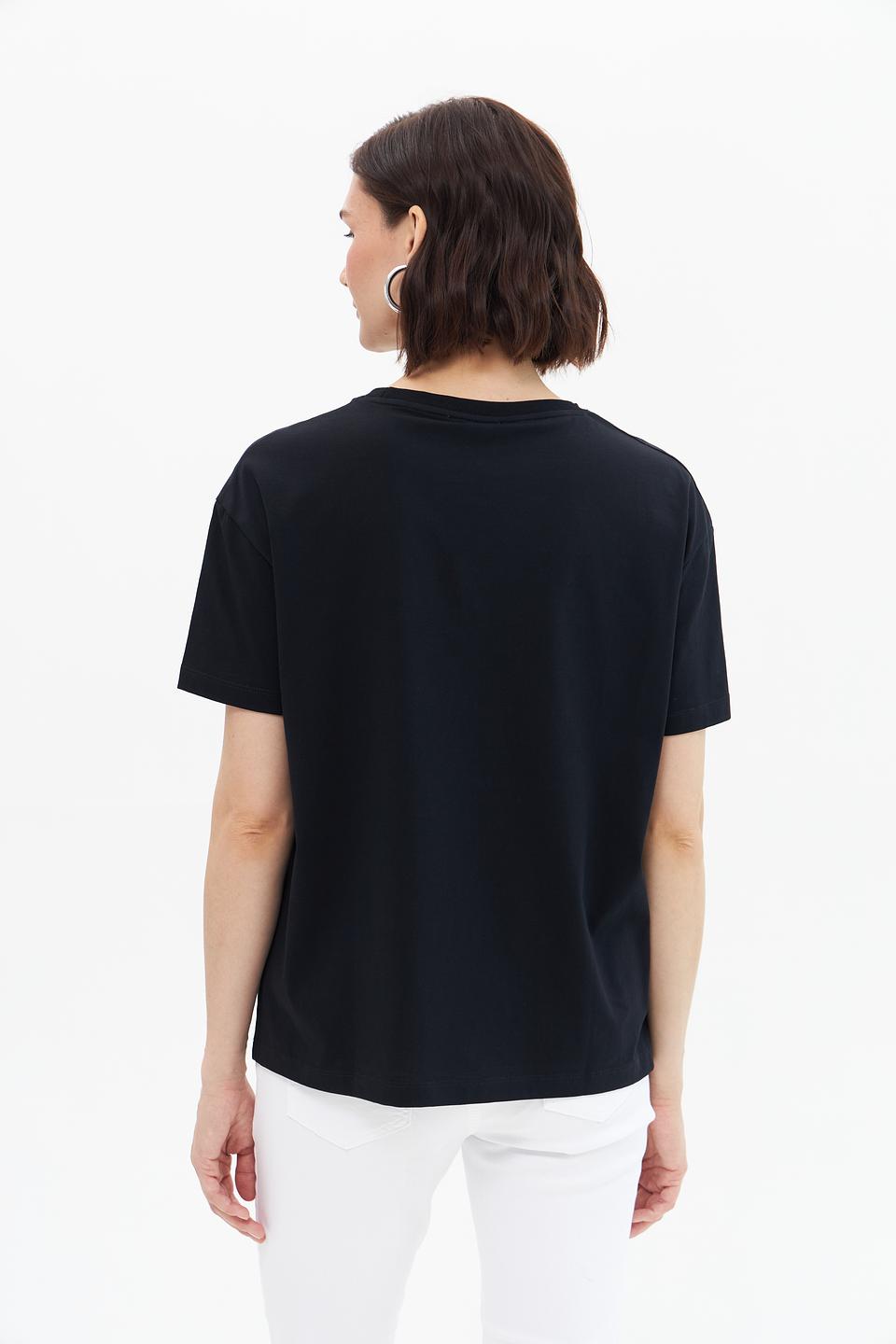 Футболка UNQ с принтом чёрная