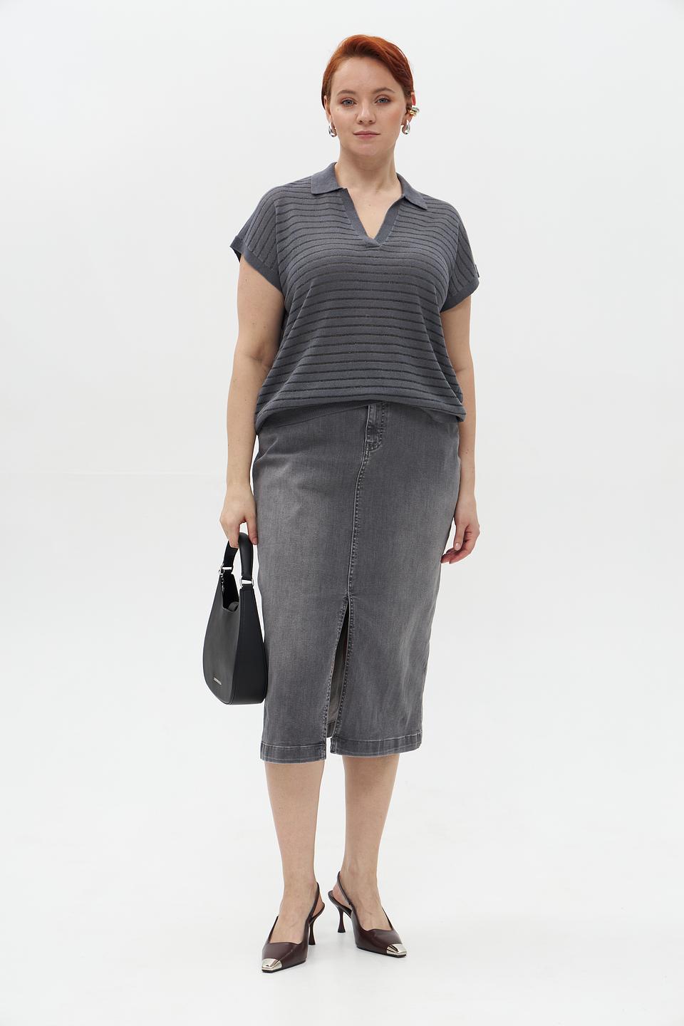 Юбка джинсовая Lebek серая