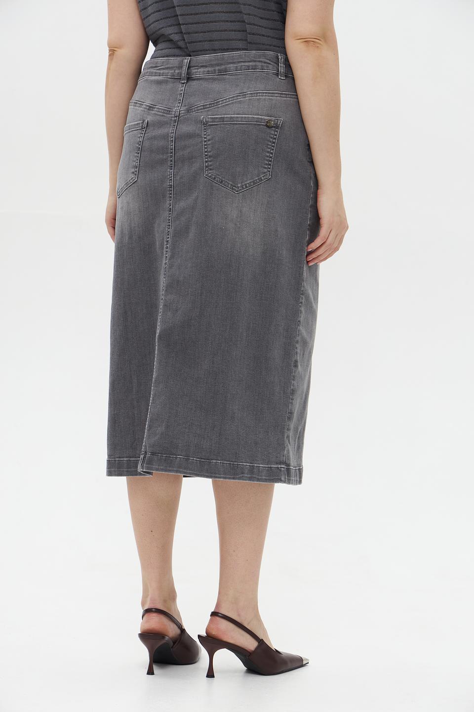 Юбка джинсовая Lebek серая