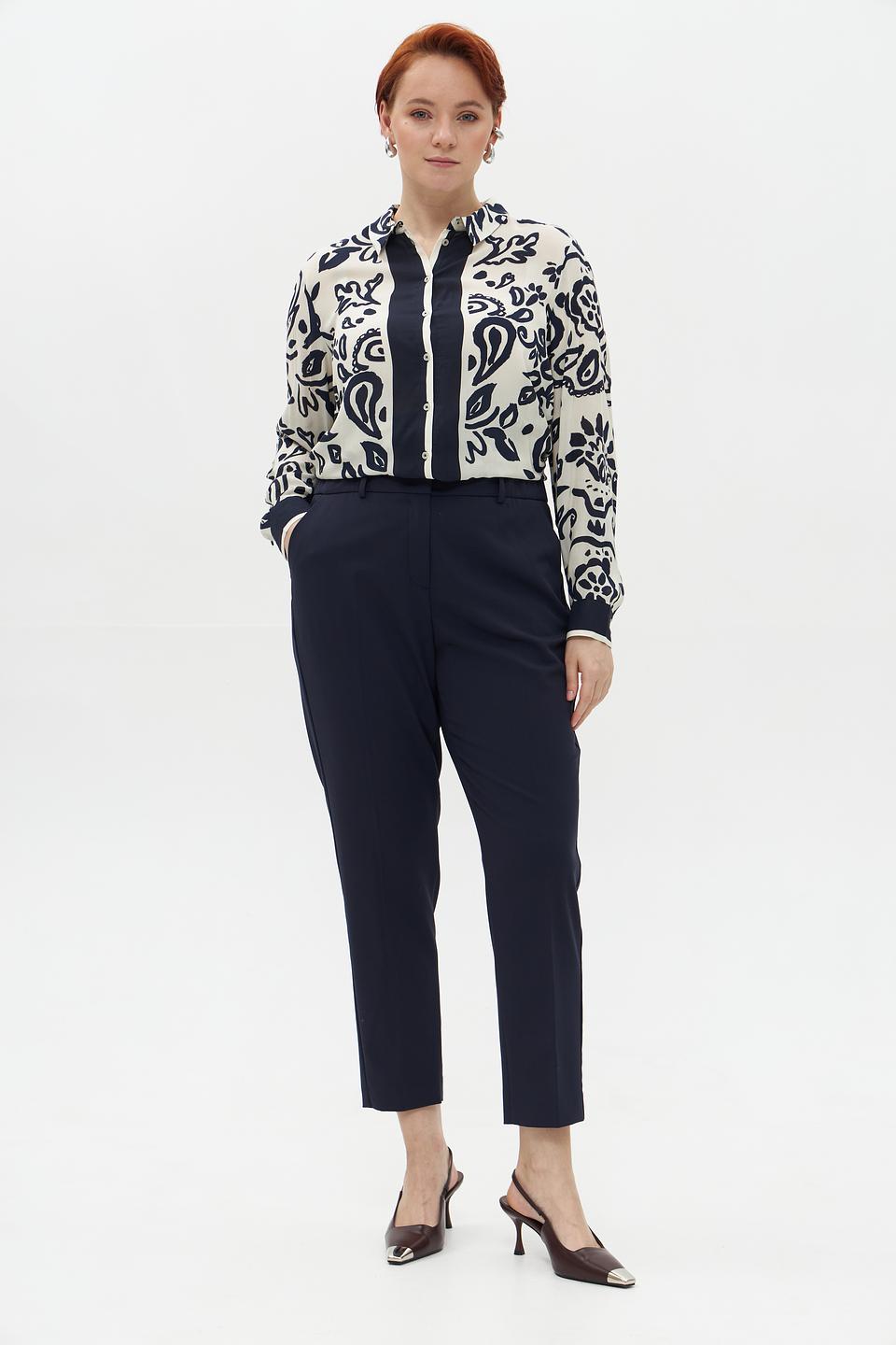 Брюки классические Samoon темно-синие