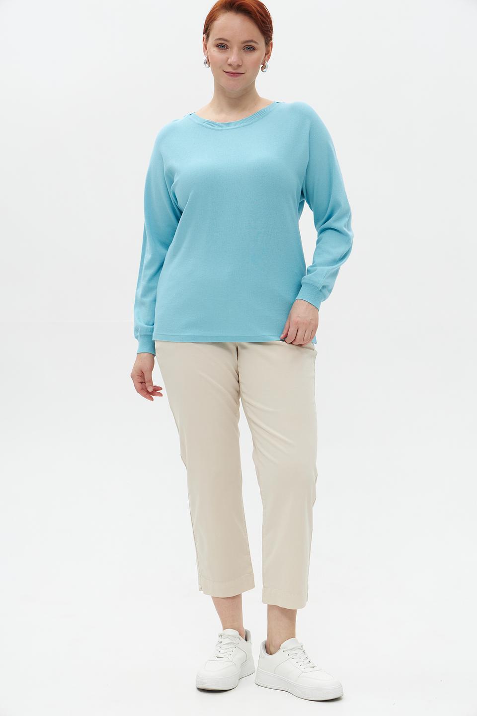 Пуловер Lebek бирюзовый