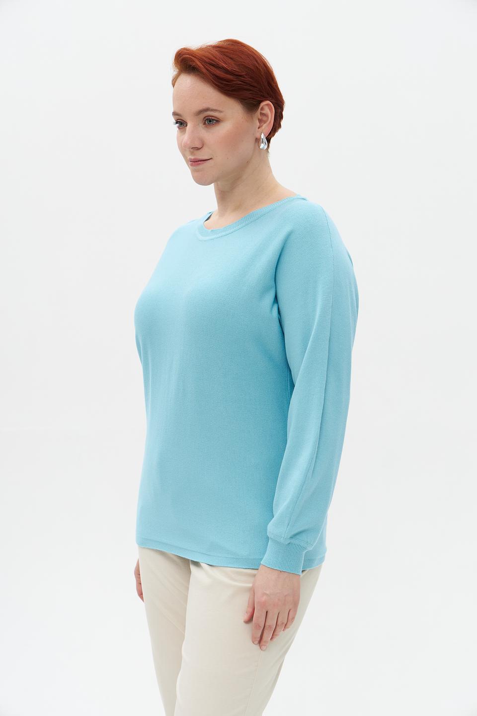 Пуловер Lebek бирюзовый