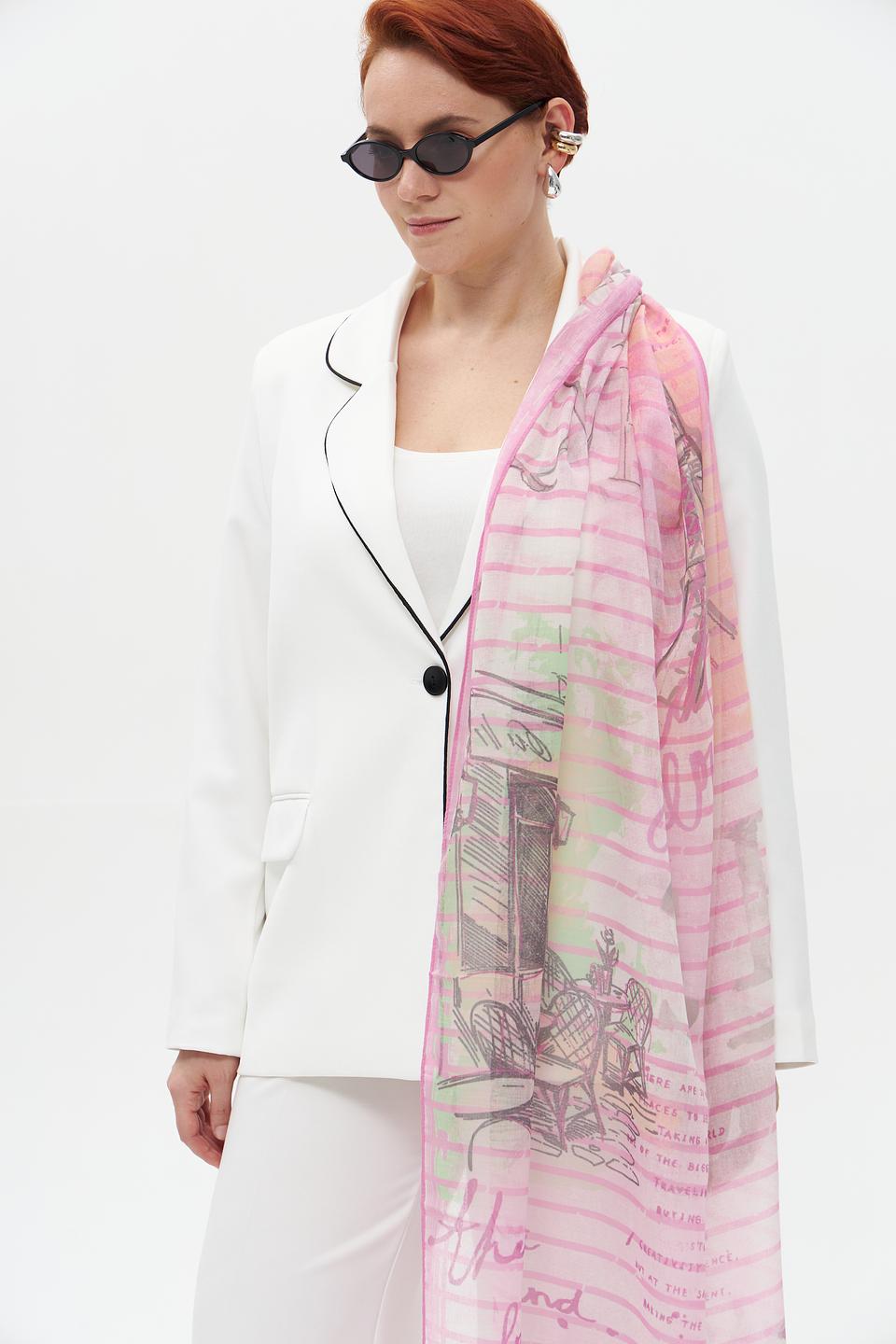 Шарф Bianca с принтом "Париж"