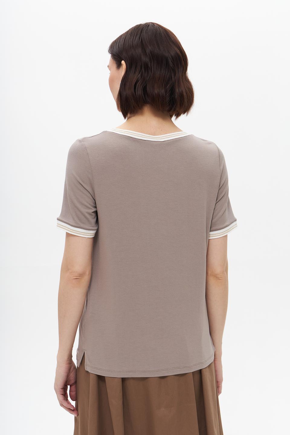 Футболка Tuzzi с узором бежевая