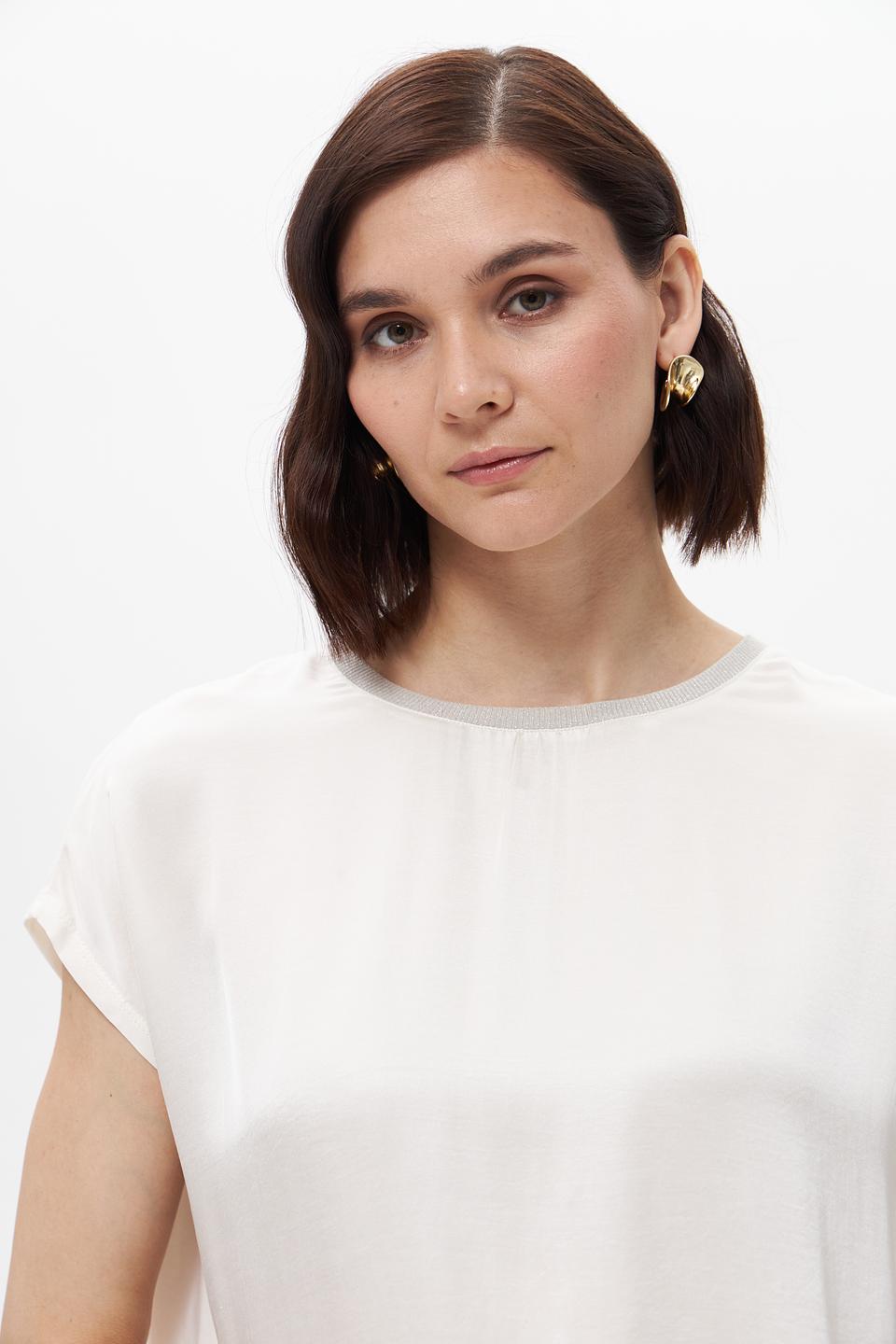 Блуза Oui женская белая с рукавами