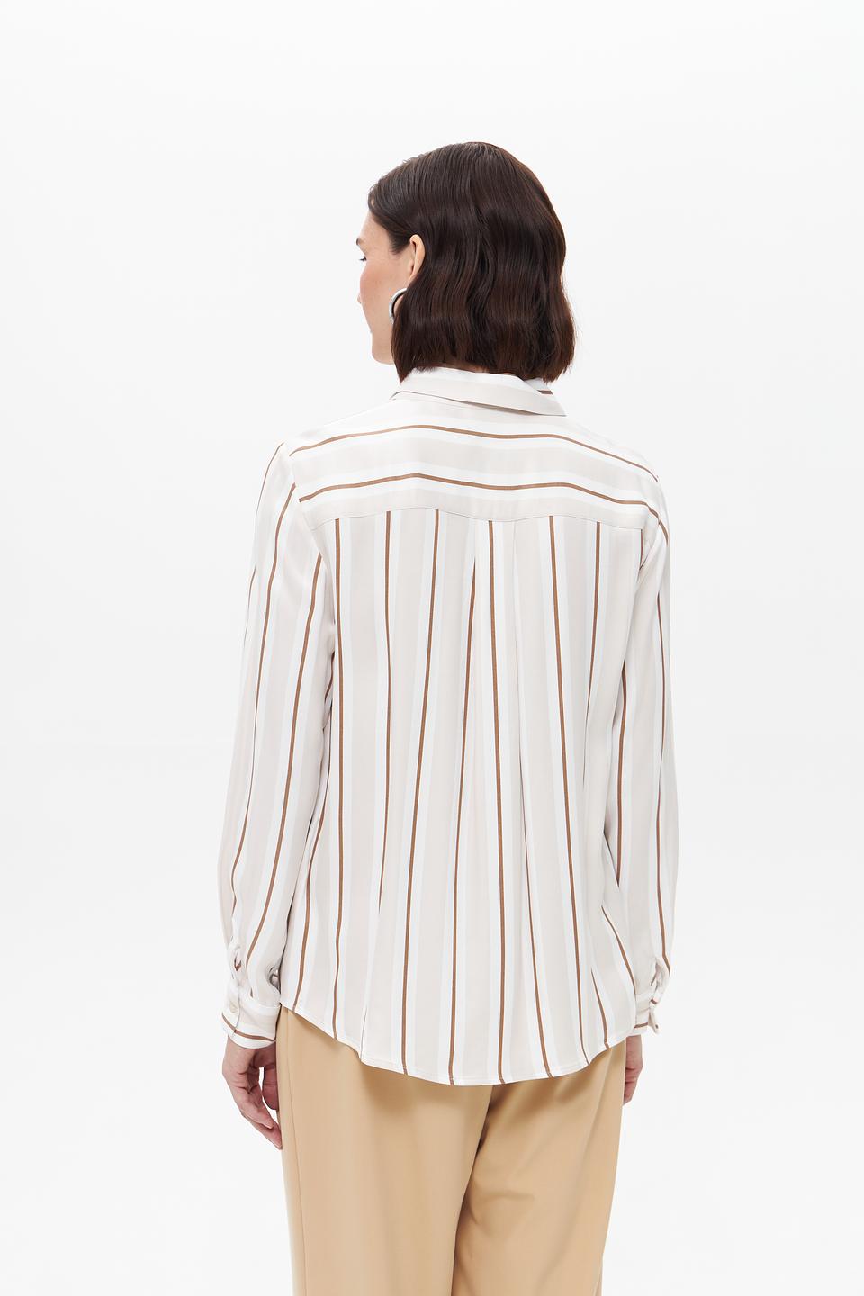 Блуза Monari в полоску бежевая