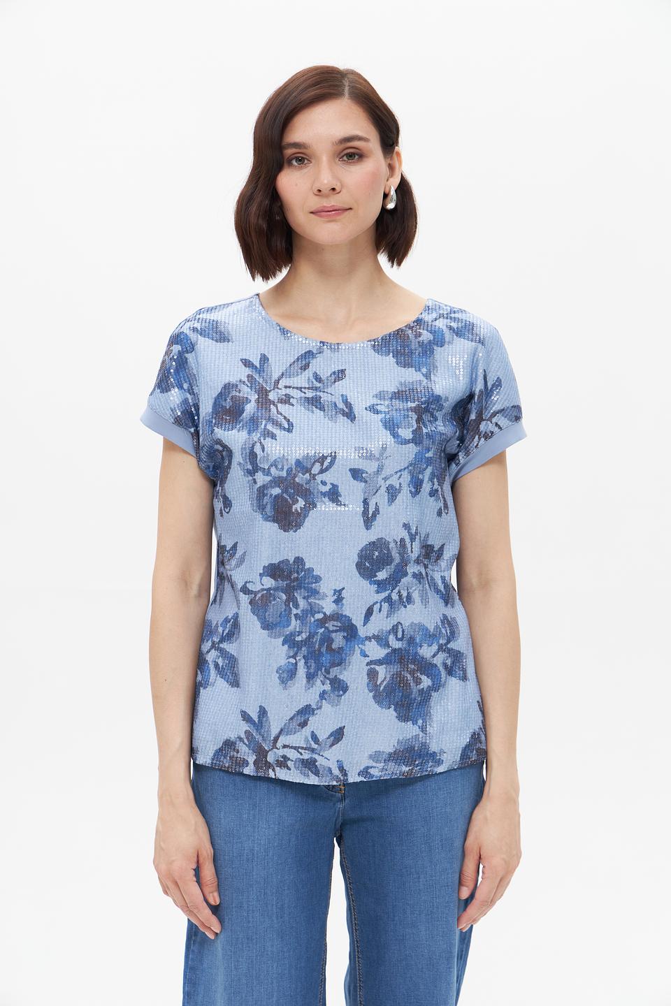 Футболка Rabe collection с цветочным принтом