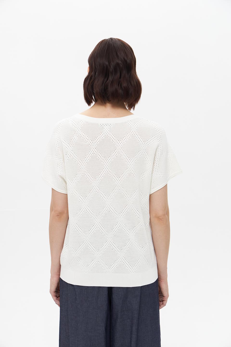 Пуловер UNQ с ажурной вязкой