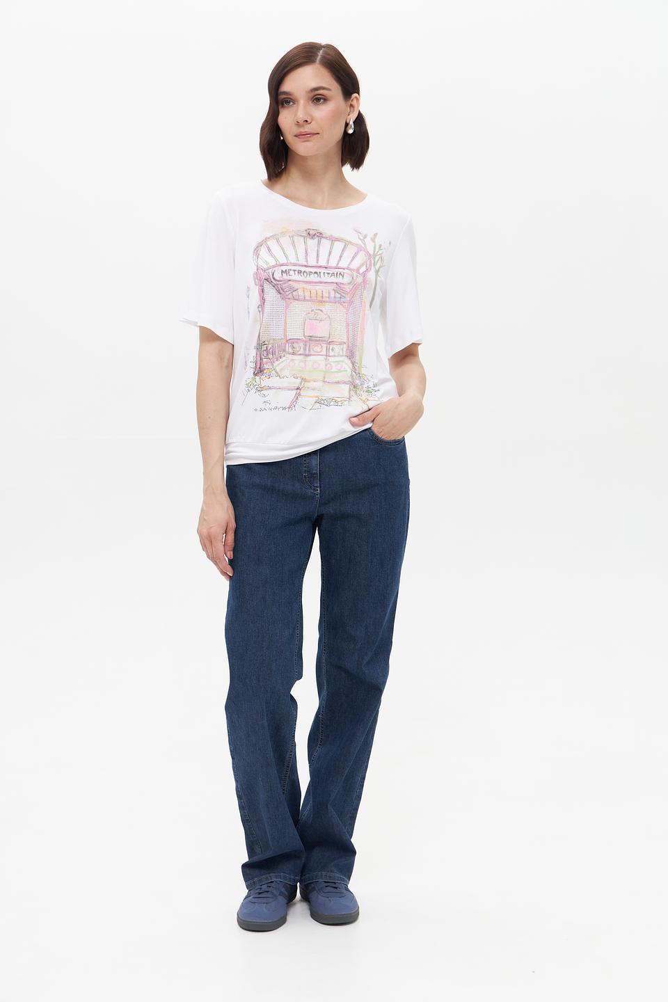 Футболка Bianca с принтом "Метро"