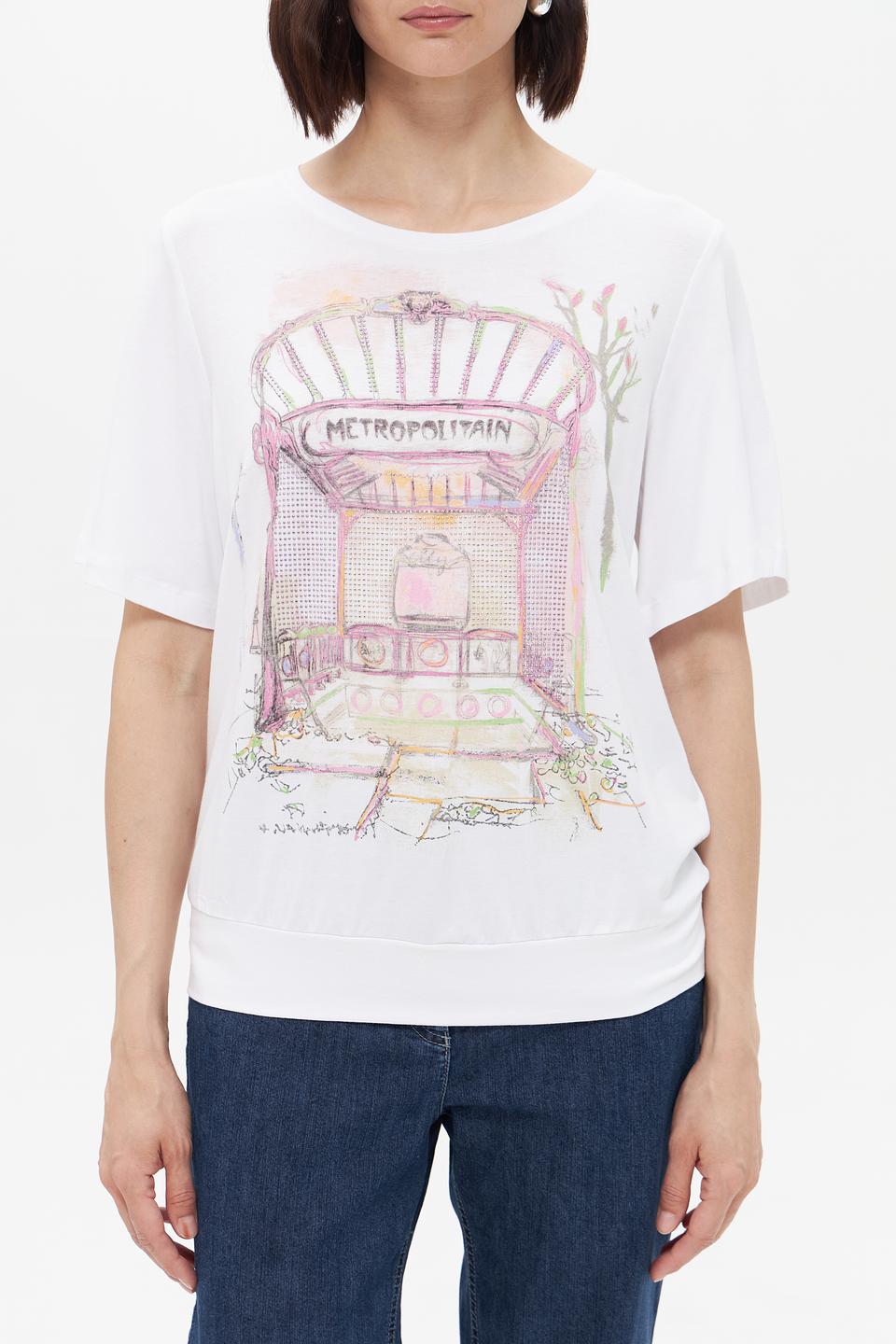 Футболка Bianca с принтом "Метро"
