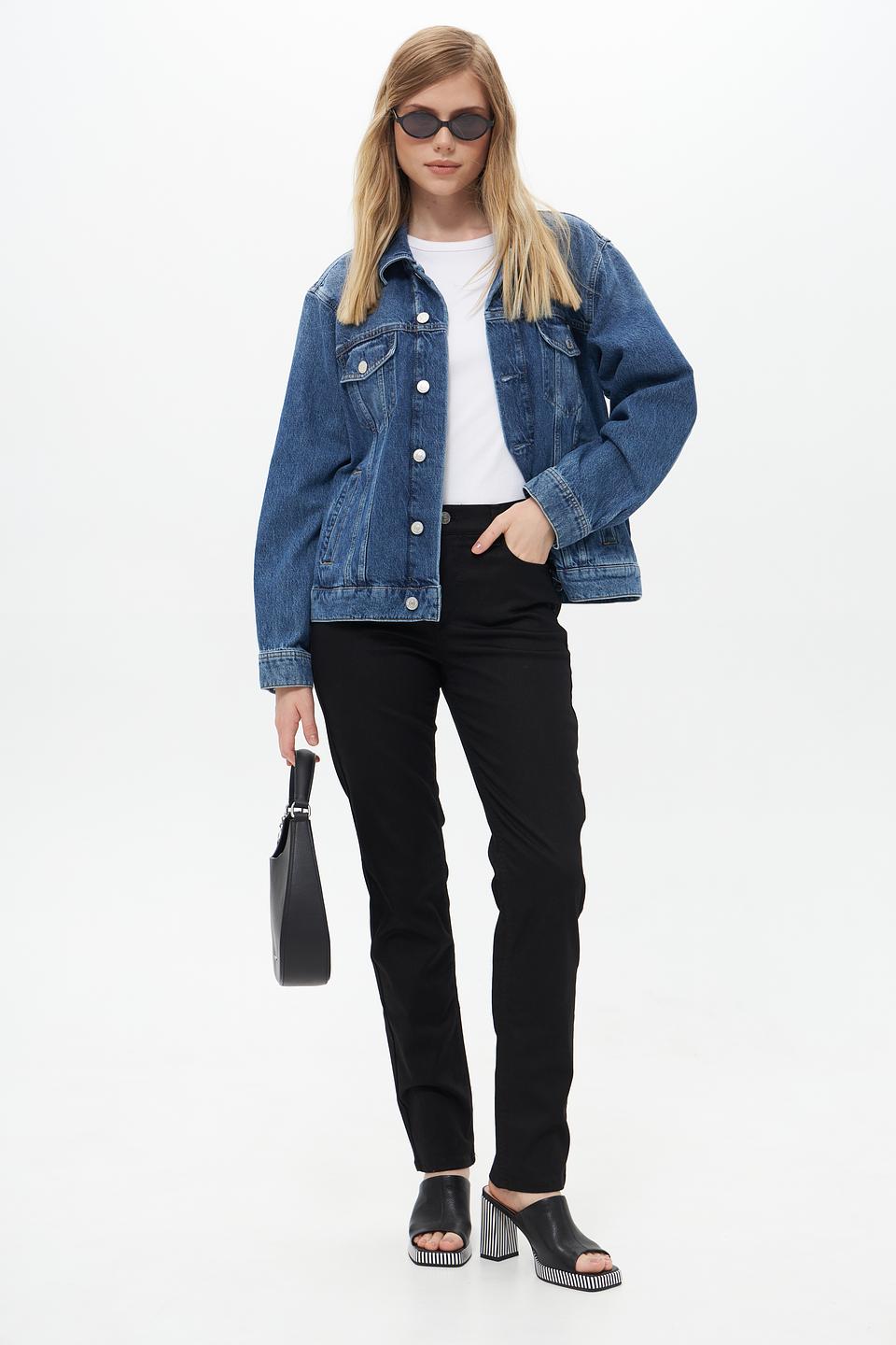 Джинсы Gardeur чёрные прямые