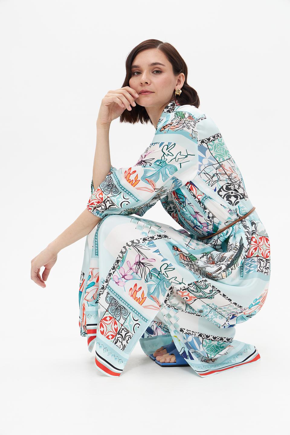 Платье Marc Cain с принтом "Город"