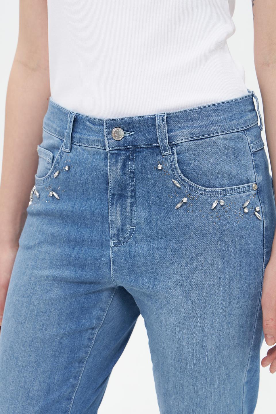 Джинсы с декором Rabe collection голубые