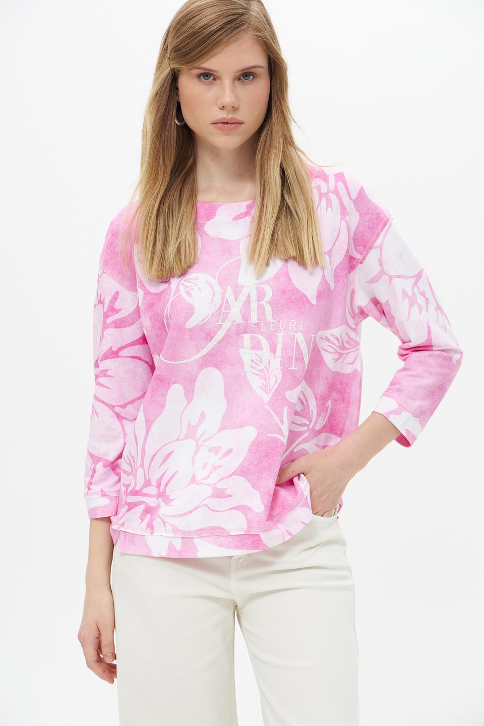 Пуловер Rabe collection с цветочным принтом