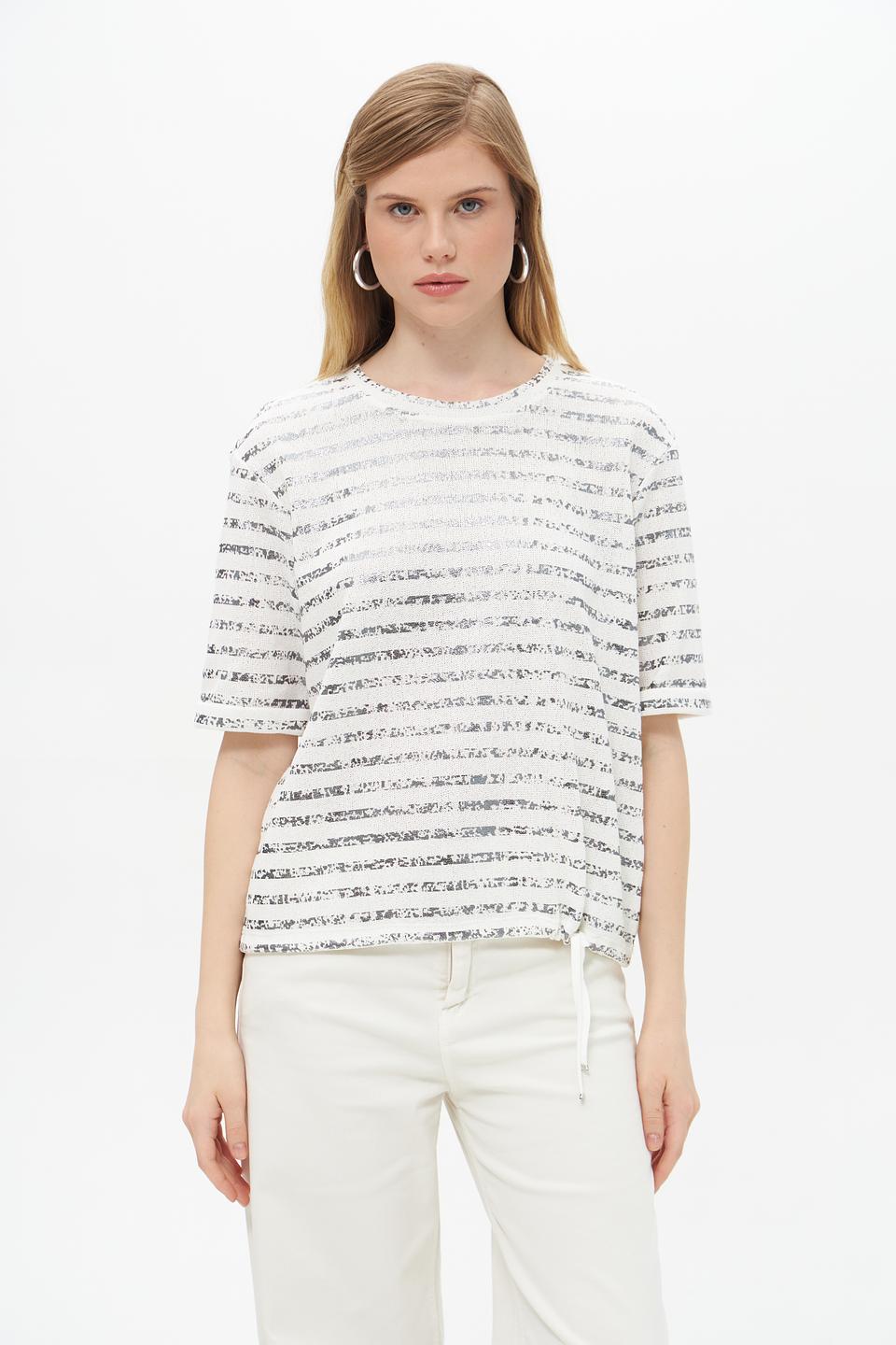 Футболка Lecomte в полоску