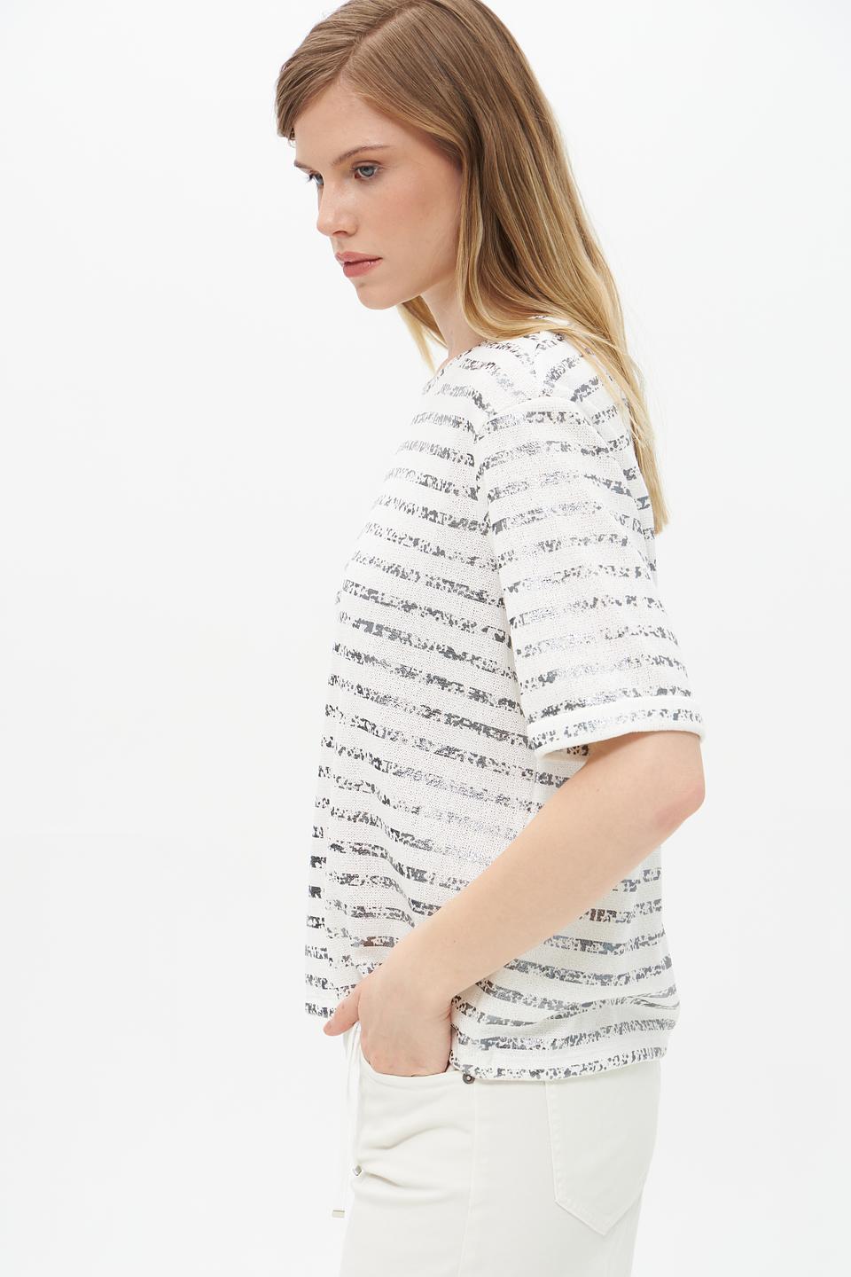 Футболка Lecomte в полоску