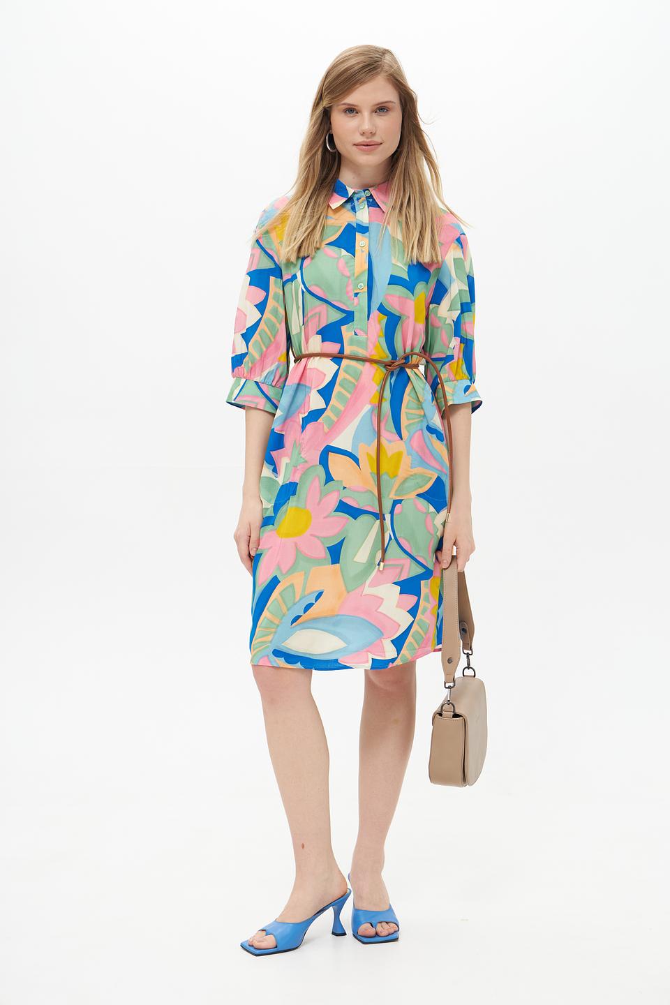 Платье Lecomte с цветочным принтом